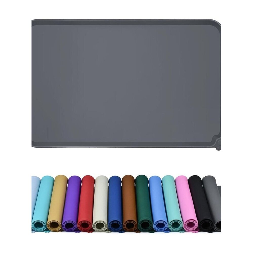 Waterproof Pet Feeding Mat with High Raised Edges, Heavier and Thicker
